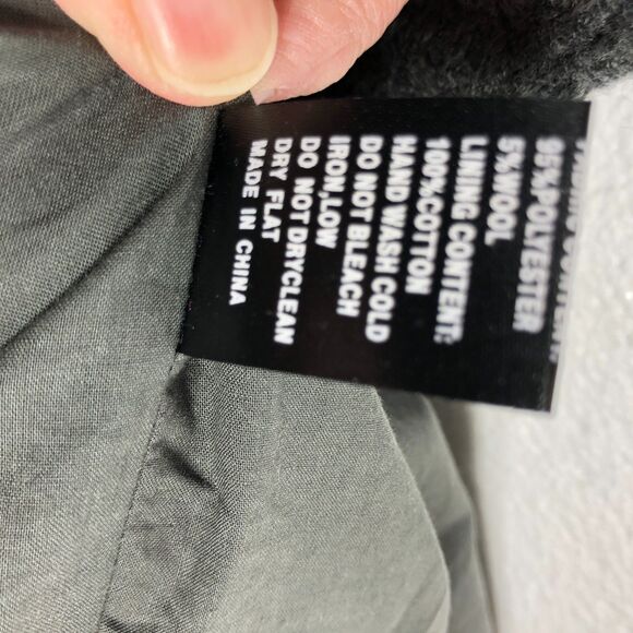 POL Wool Polyester Lined Long Vest Gray Womens Size Small - Picture 3 of 11